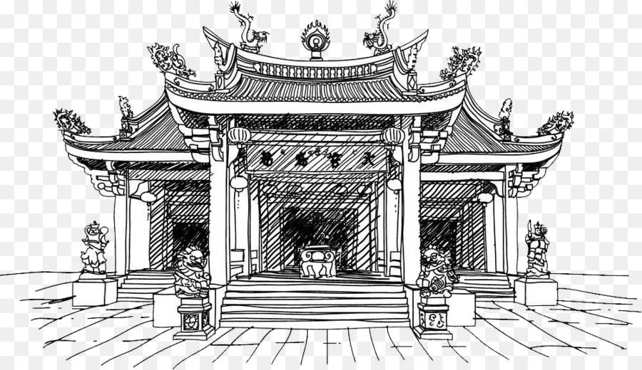 Китай，храм PNG