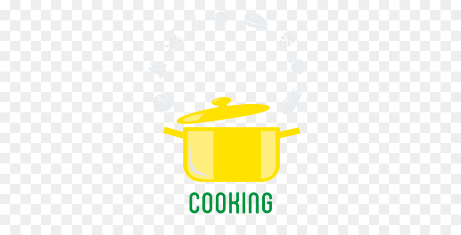 Картинки кастрюля для кулинарного блога на желтом фоне.