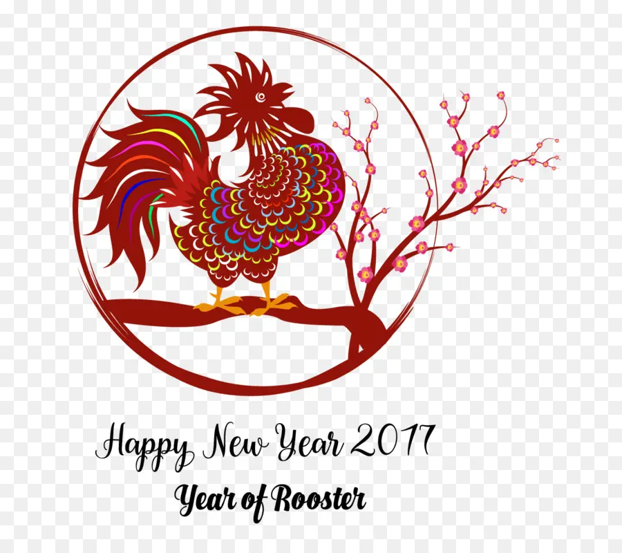 Китайский Новый год，петух PNG