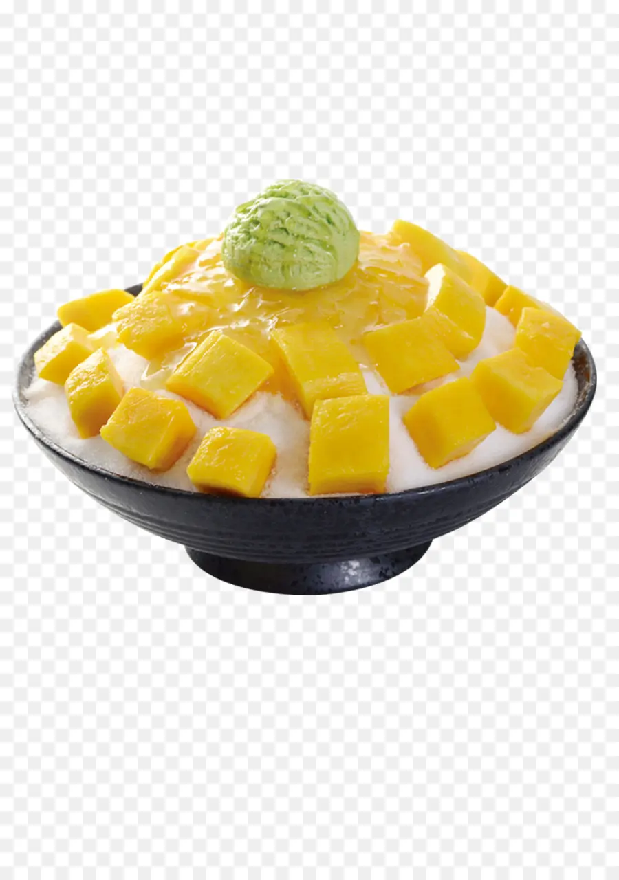 мороженое，манго пудинг PNG