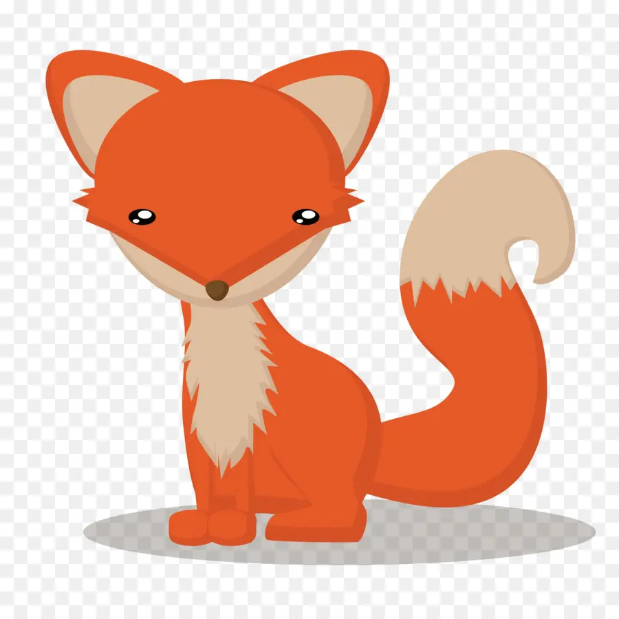 красная лиса，карта мультфильм животных PNG