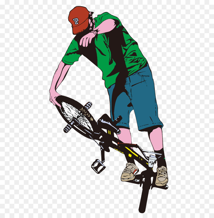 Велосипедист bmx рисунок