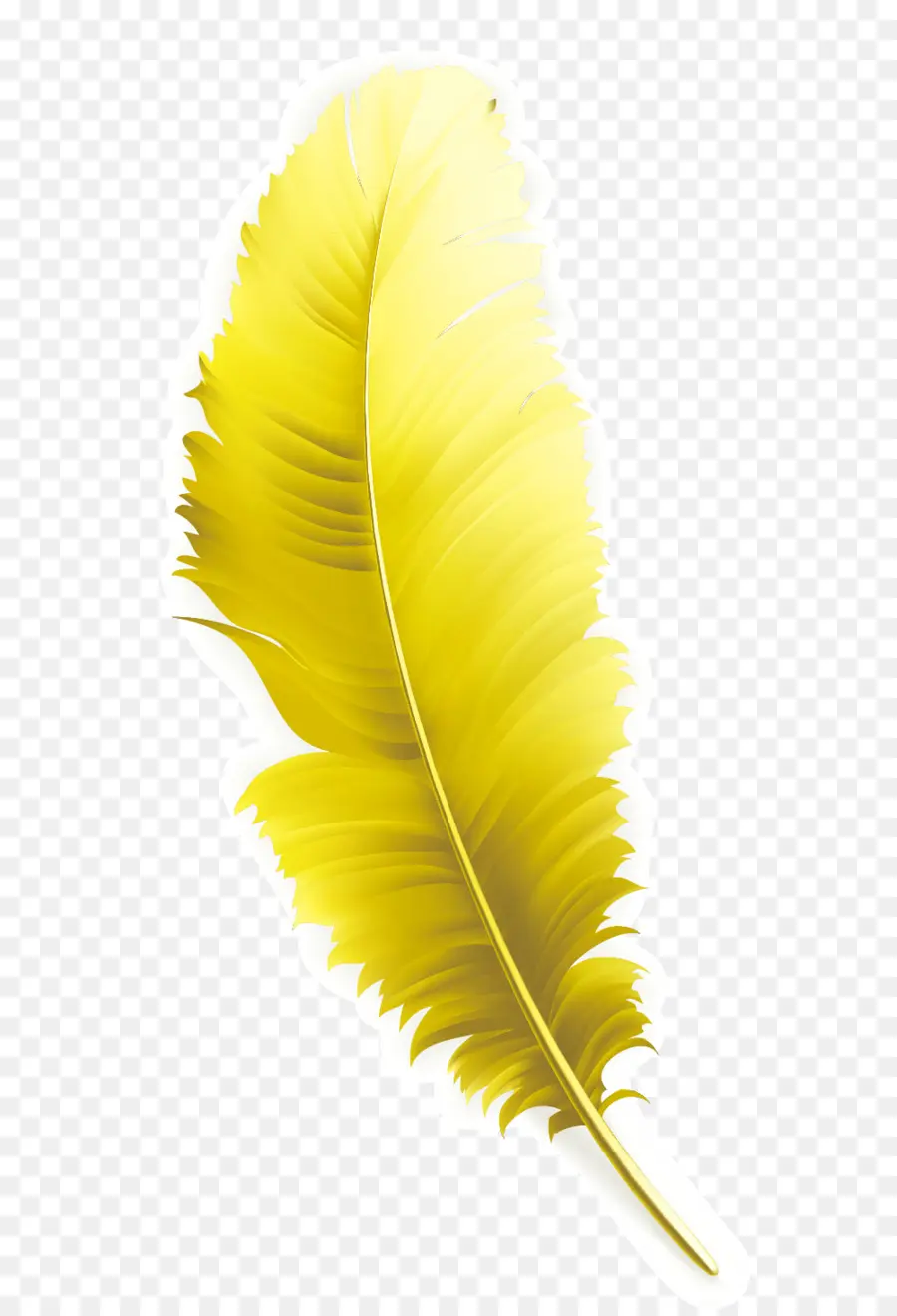 перо，желтый PNG