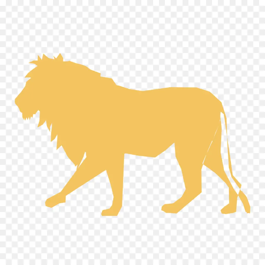 Лев，силуэт PNG