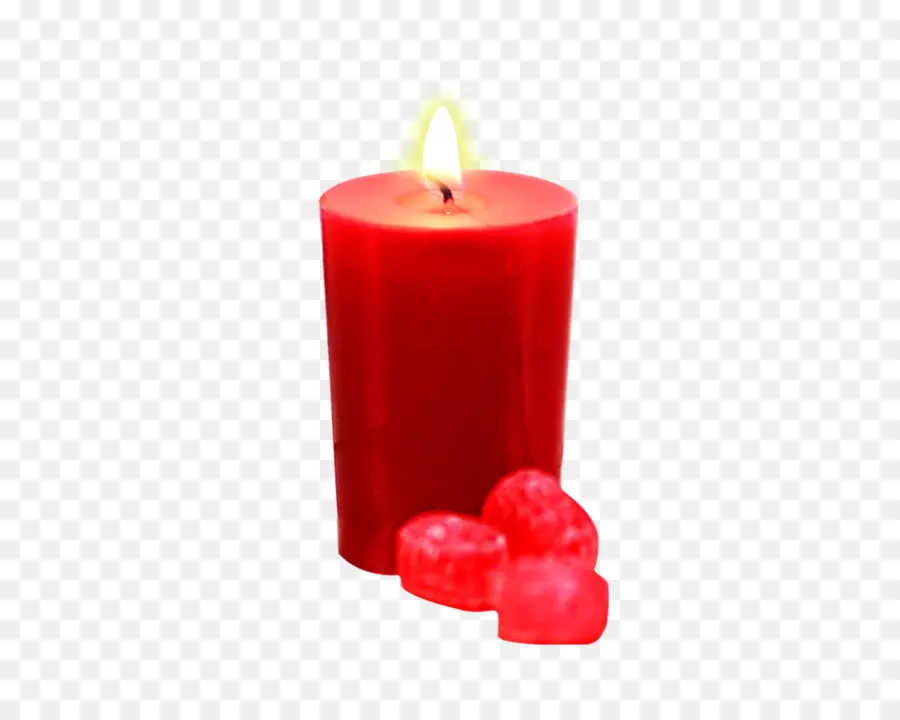 свеча，красный PNG