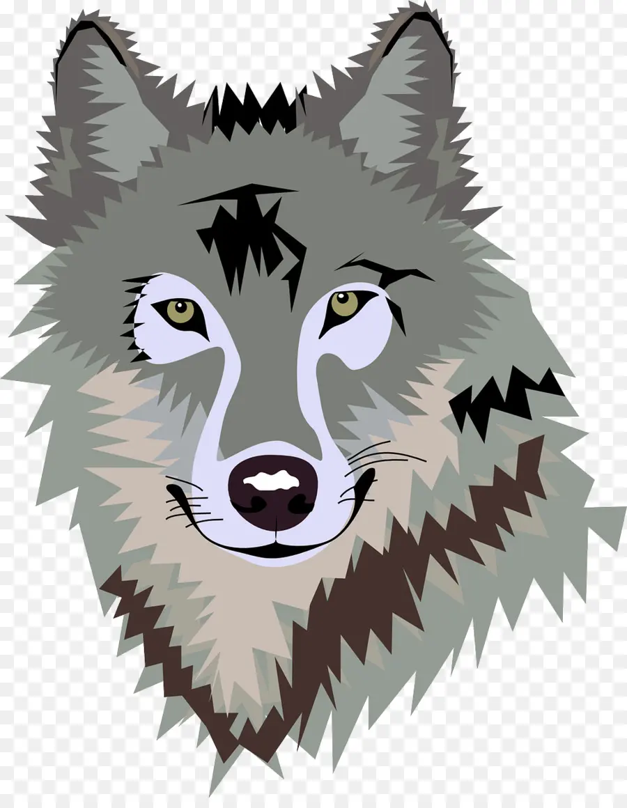 серый волк，иллюстрации животных PNG