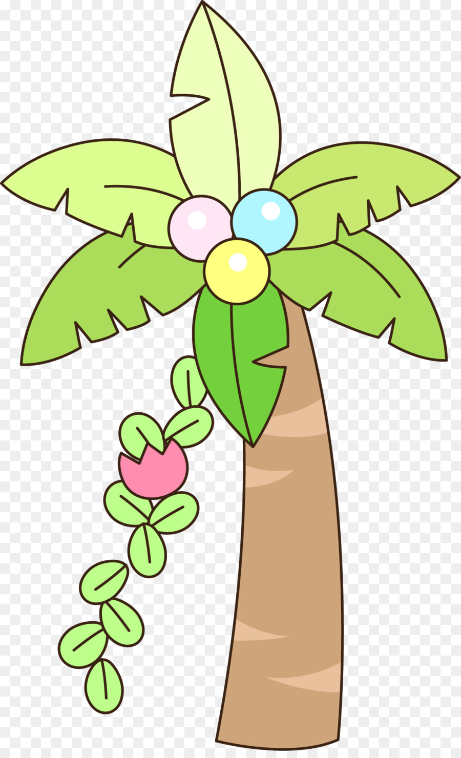 дерево，кокосовое PNG