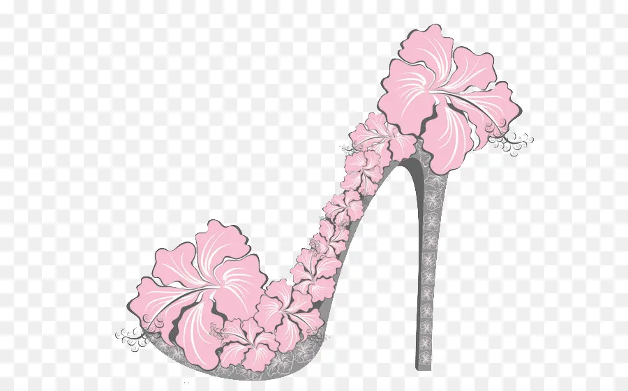 обуви，цветок PNG