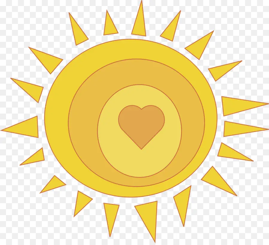 сердце，солнечный свет PNG