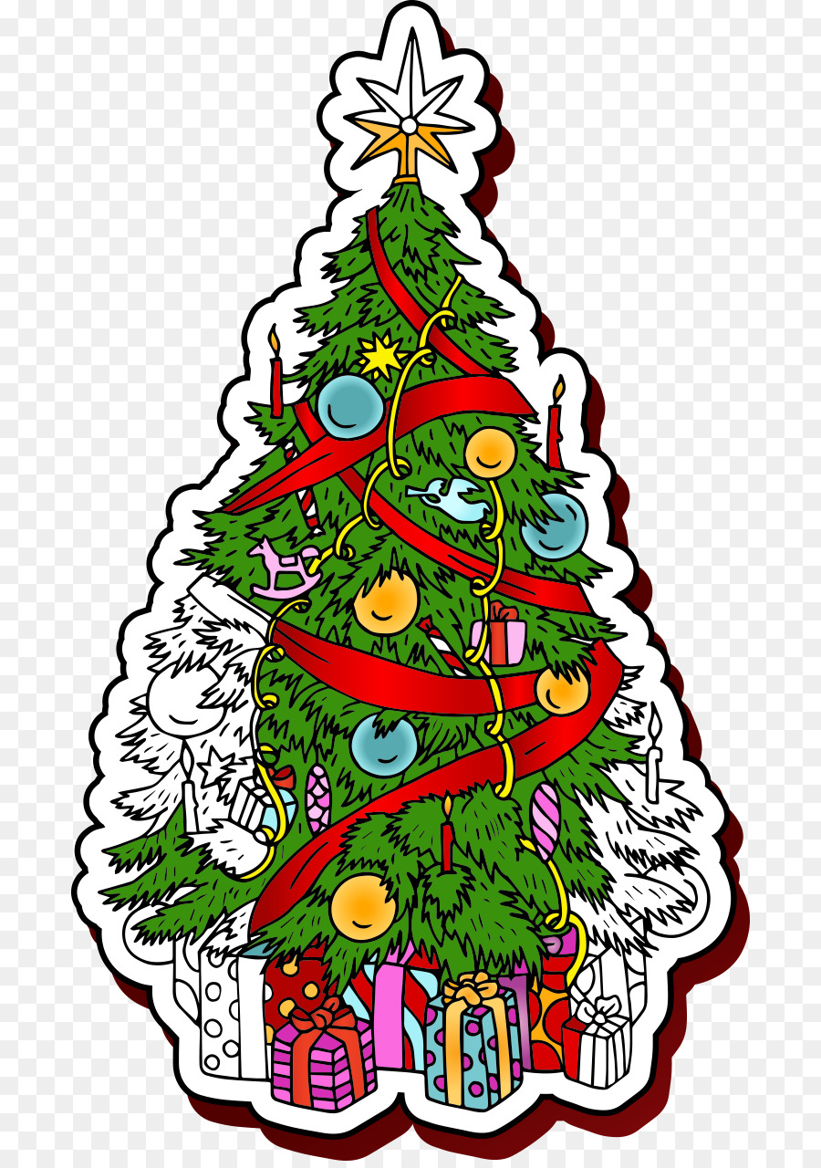 Рождественская елка，евклидов вектор PNG