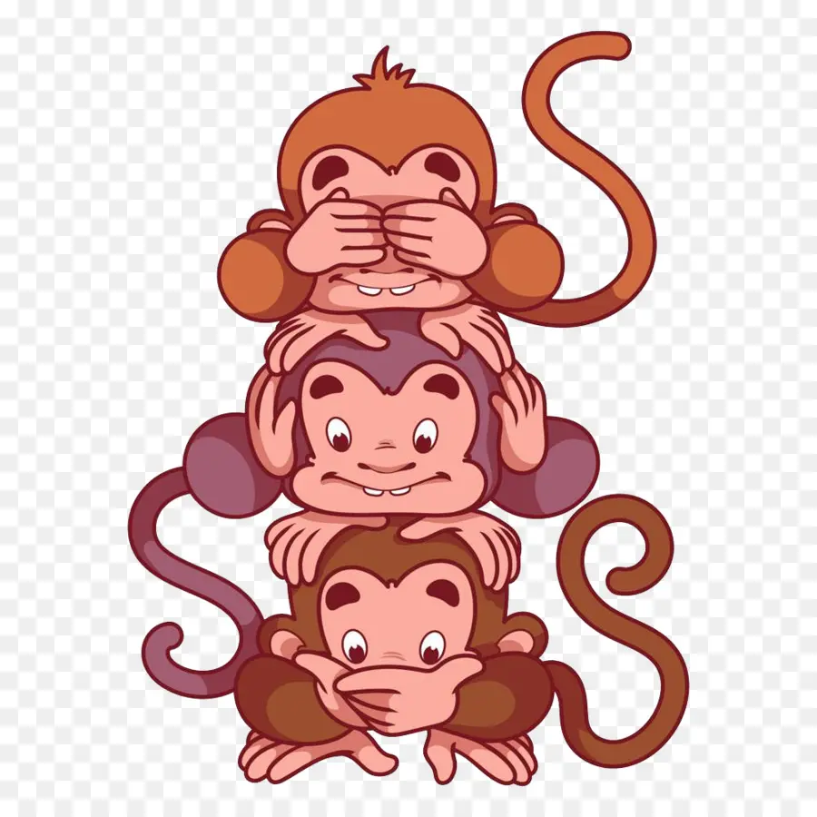 три мудрых обезьяны，обезьяна PNG