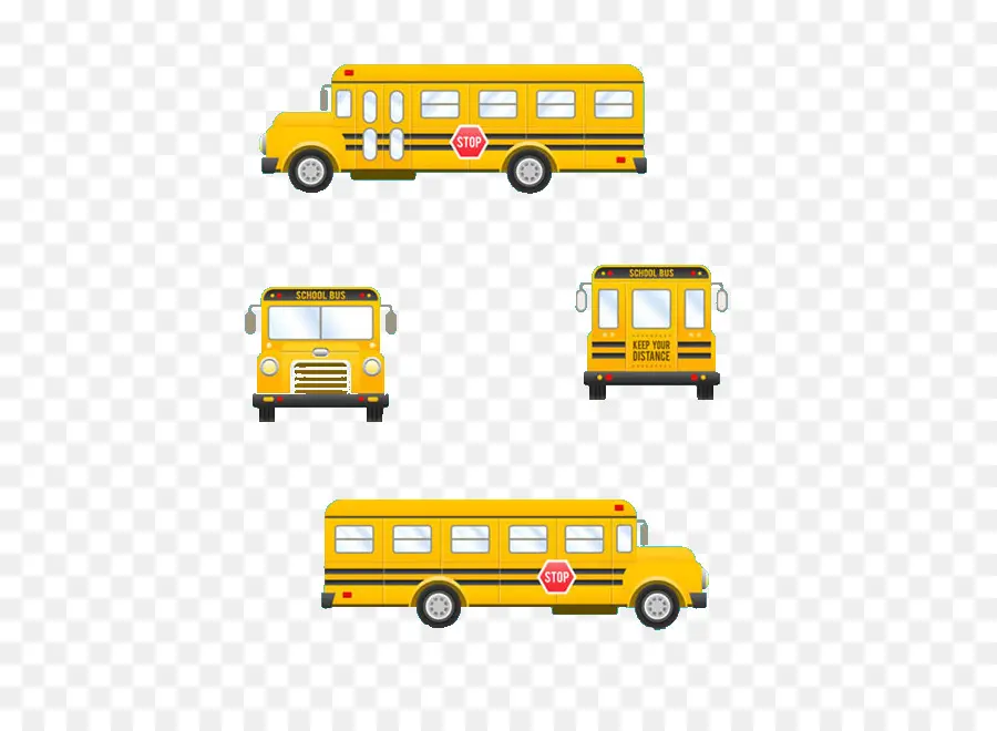 автобус，студент PNG