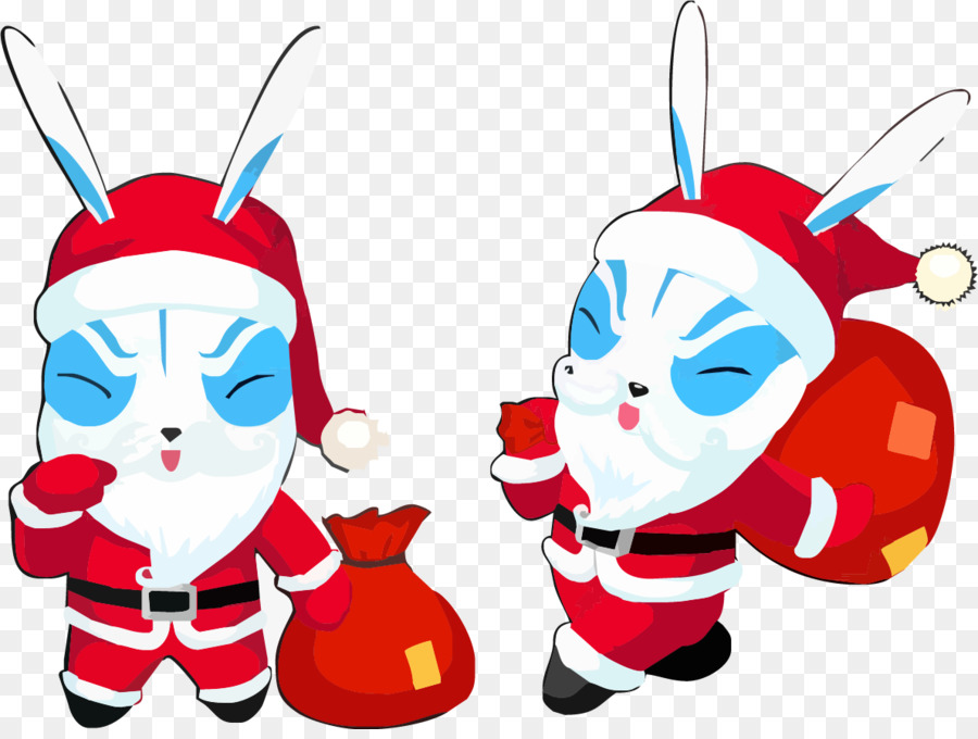 Санта Клаус，кролик PNG