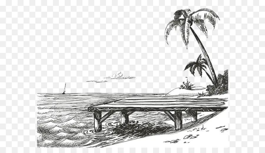 берег，рисунок PNG