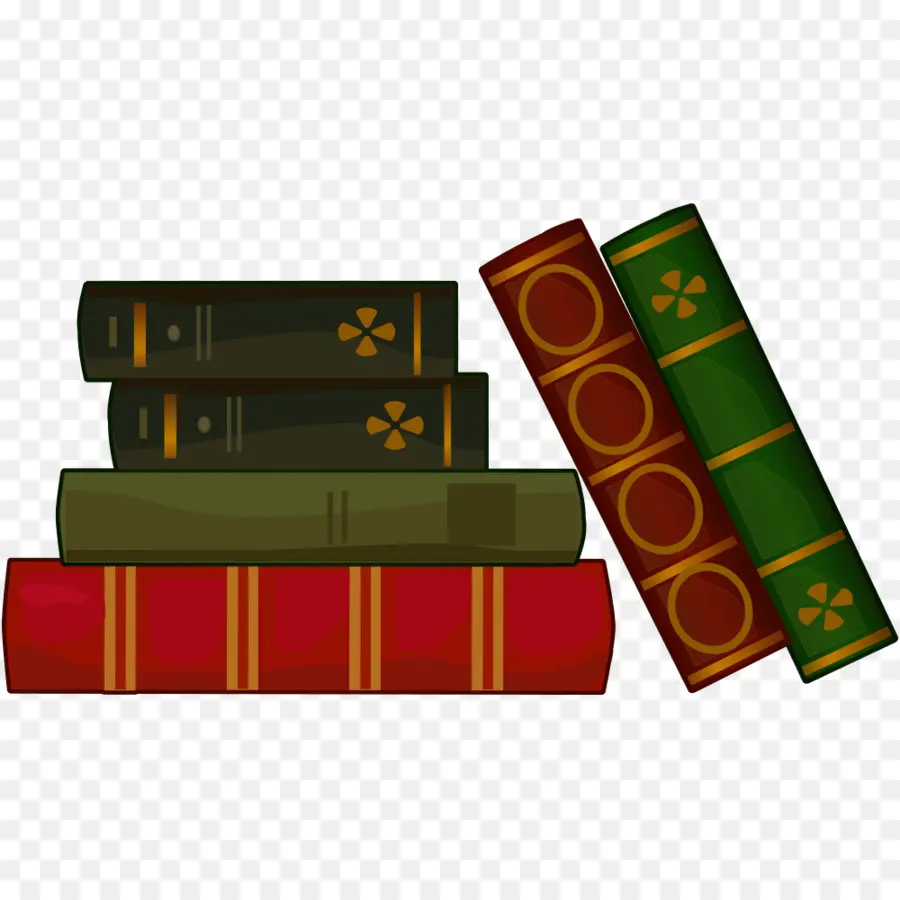 стопка книг，старый PNG