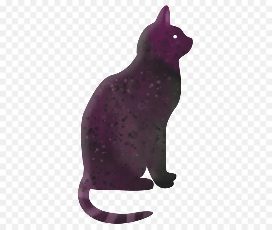 Силуэт кошки，темный PNG