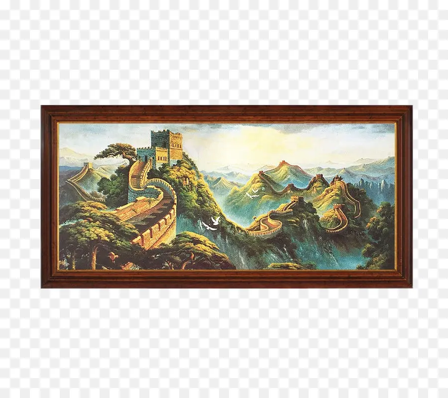 великая Китайская стена，живопись PNG