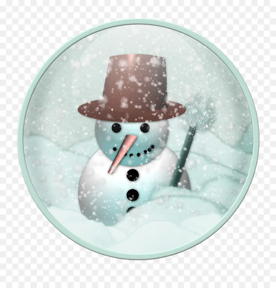 Снеговик，хрустальный шар PNG