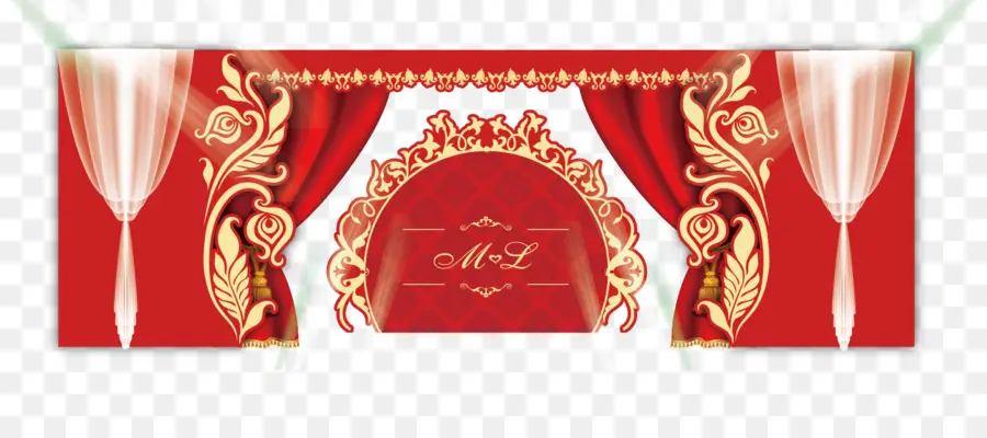 красный，свадьба PNG