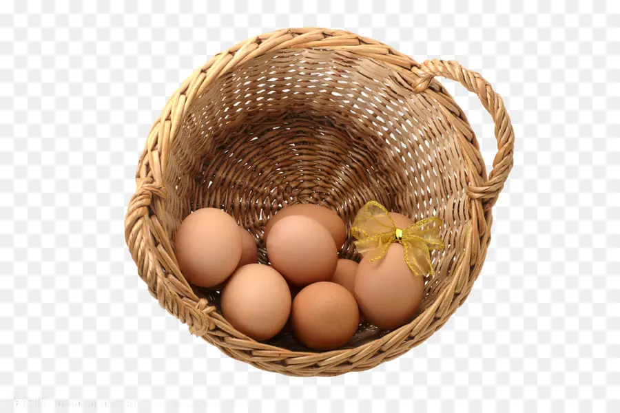 курица，яйцо в корзине PNG