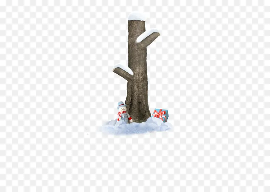 дерево，снег PNG