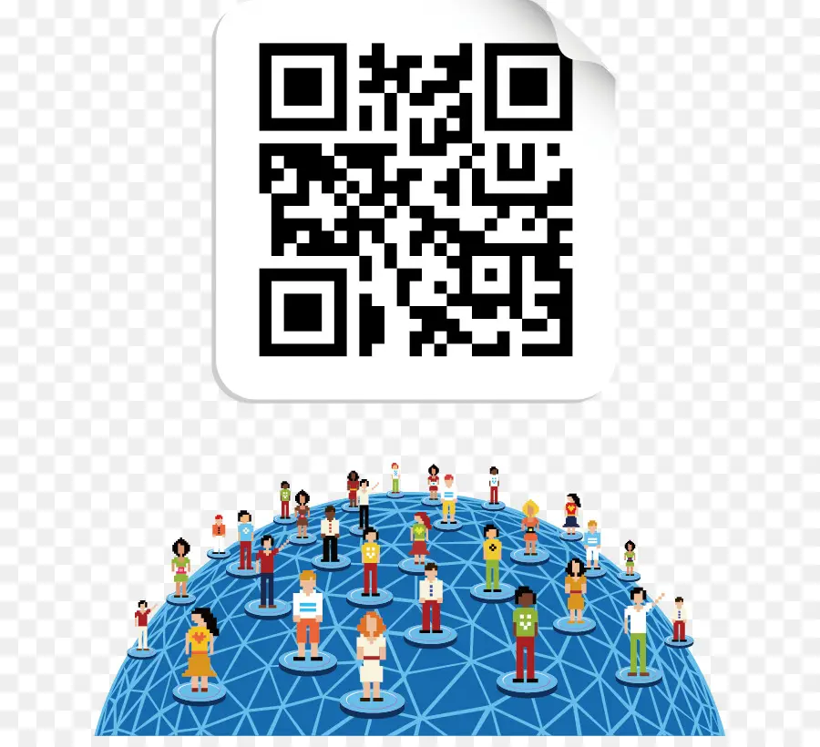 Qr код，люди PNG