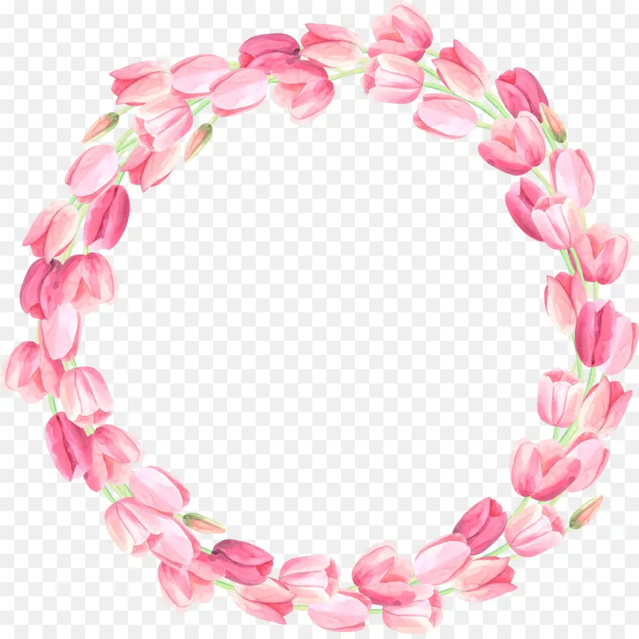 тюльпан，розовые цветы PNG