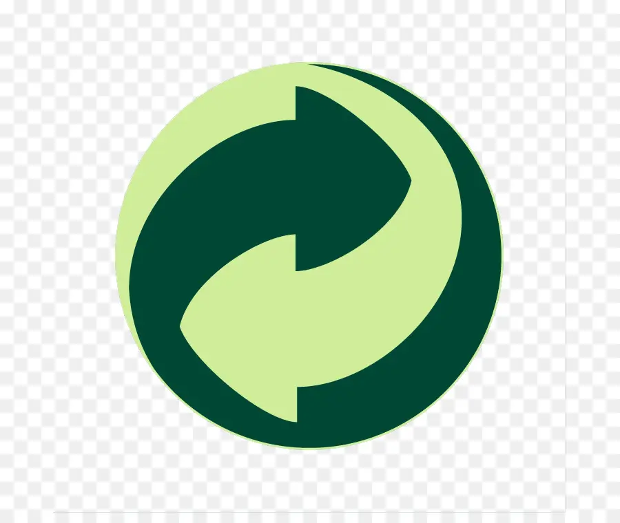 зеленая точка，символ переработки PNG