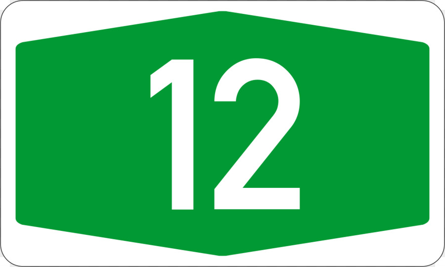 Знак маршрута 12，шоссе PNG