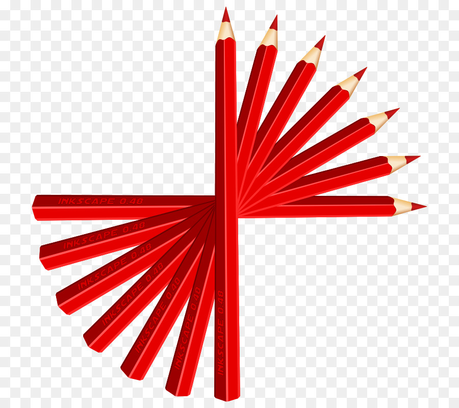 карандаш，красный PNG