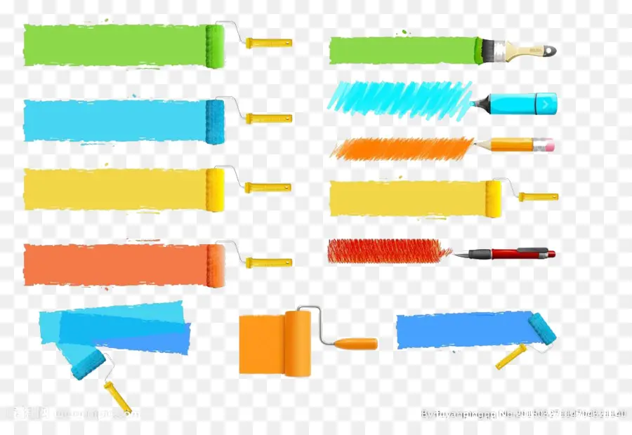 Различные малярные валики，Рисование PNG