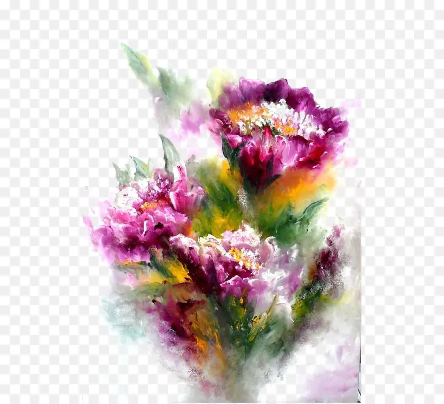 акварельная живопись，цветочный дизайн PNG