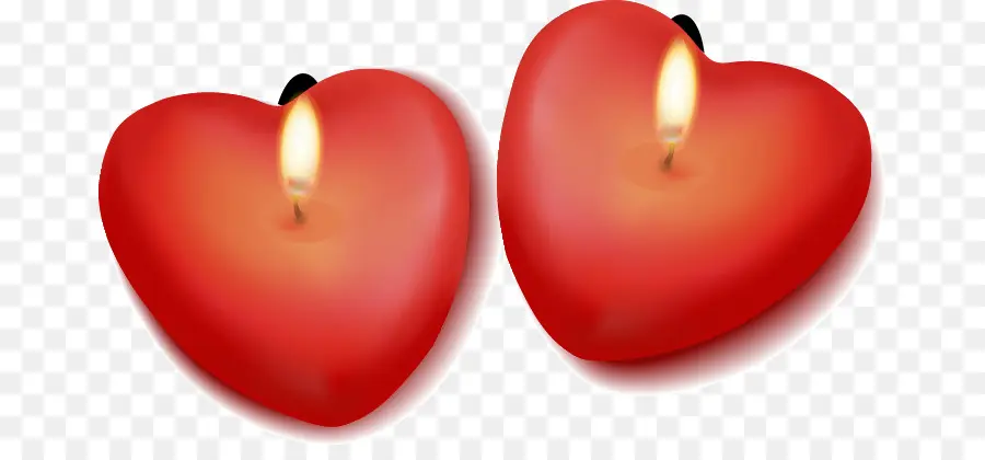 сердце，свеча PNG