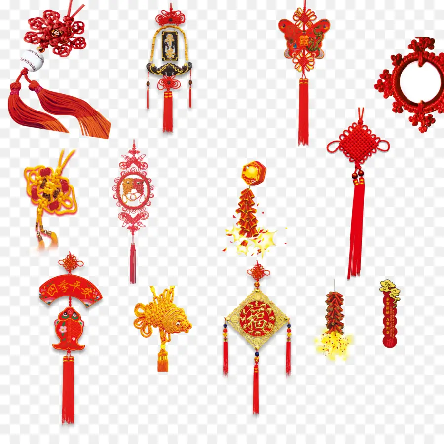 рождественские украшения，Китайский Новый год PNG
