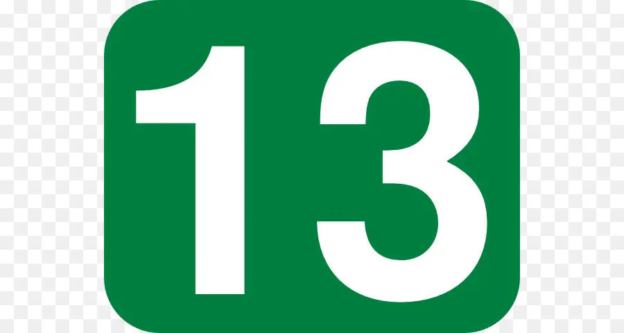 Номер 13，Зеленый PNG