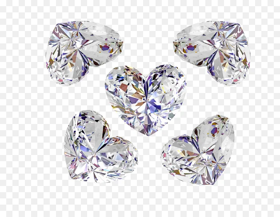 алмаз，сердце PNG