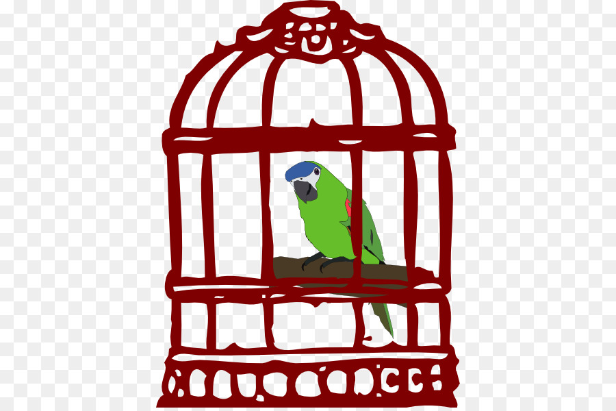 попугай，клетка PNG