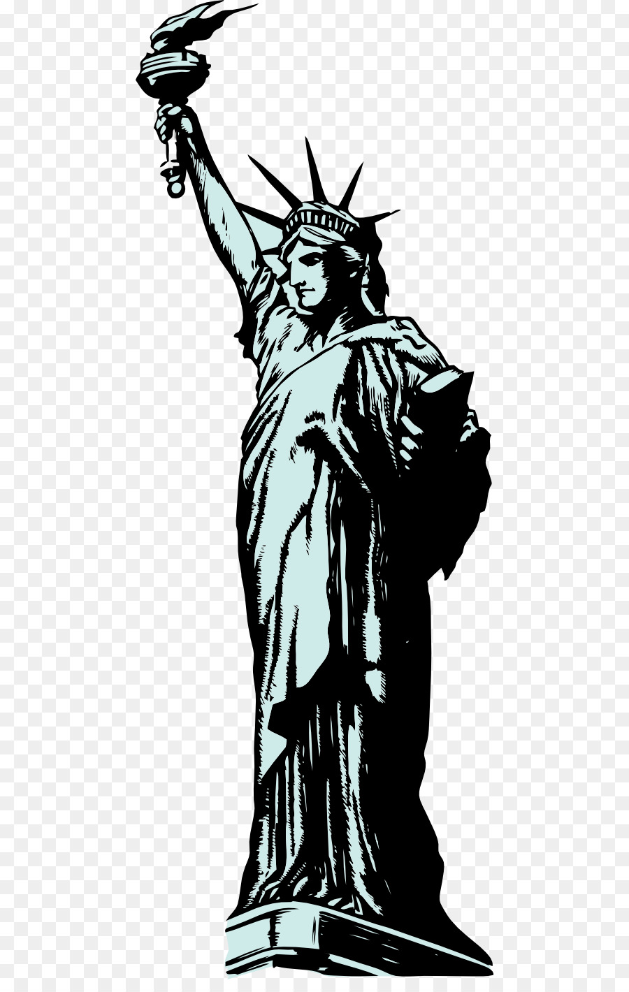 Статуя свободы на белом фоне