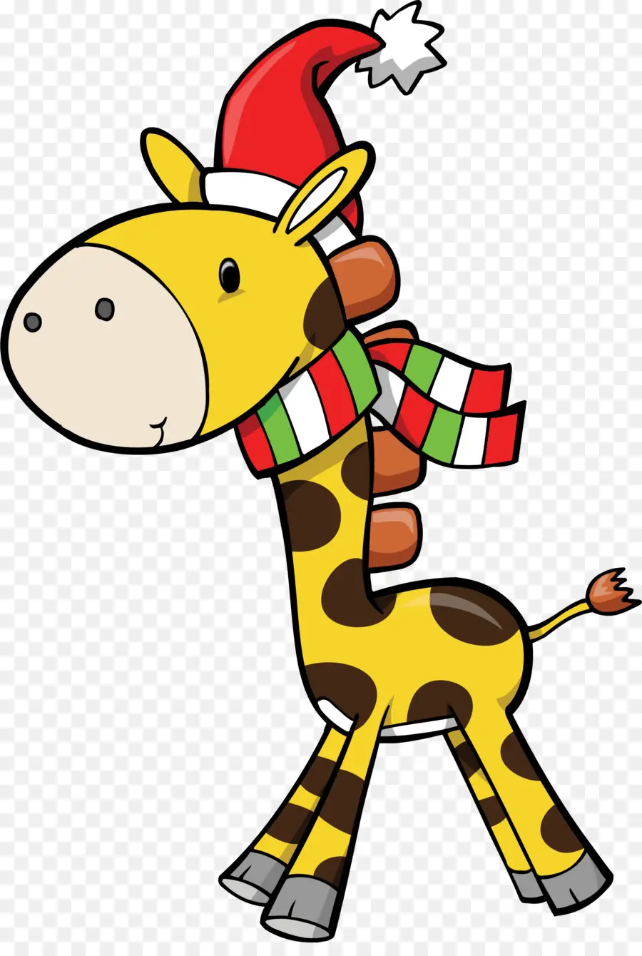 жираф，Санта Клаус PNG