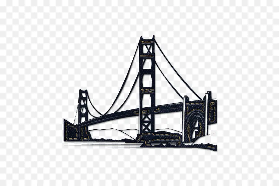 мост Золотые ворота，система канатной дороги Сан Франциско PNG