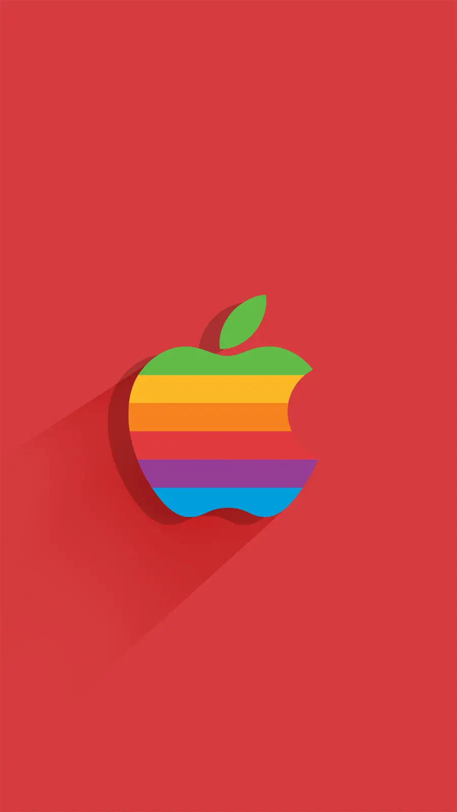 Радужный логотип Apple，Яблоко PNG