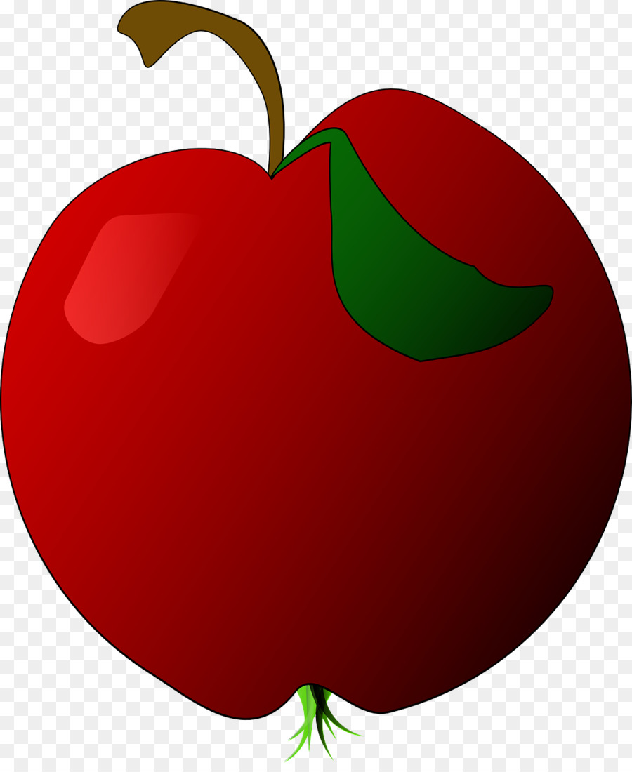 Красное яблоко мультяшное