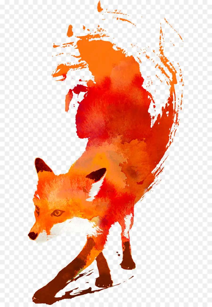 красная лиса，искусство PNG