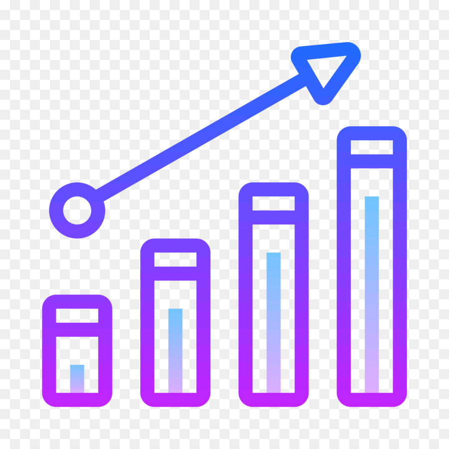 Синяя и фиолетовая стрелка вверх，гистограмма PNG