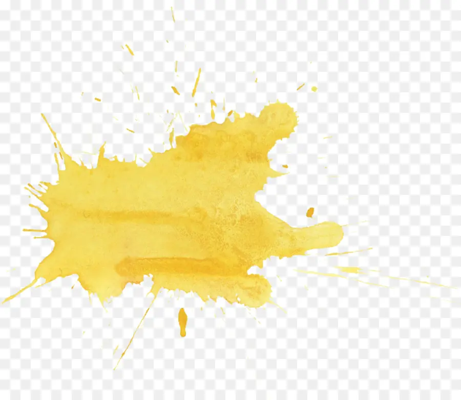акварельная живопись，желтый PNG