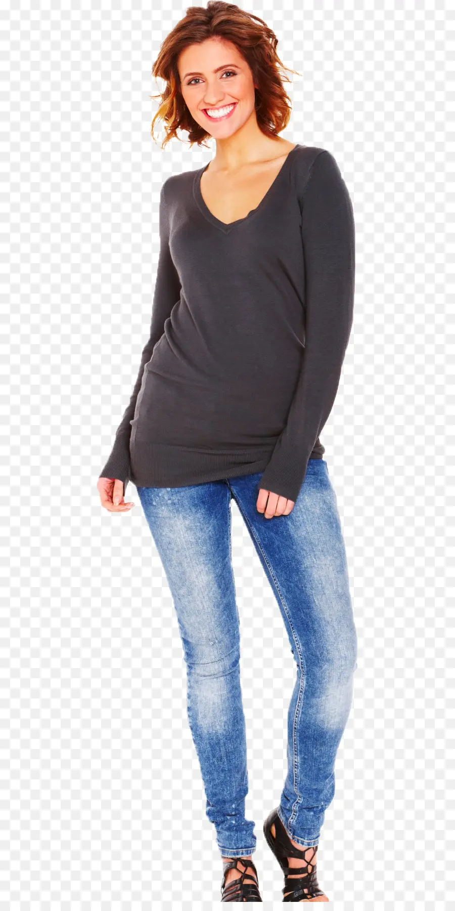 женщина，джинсы PNG