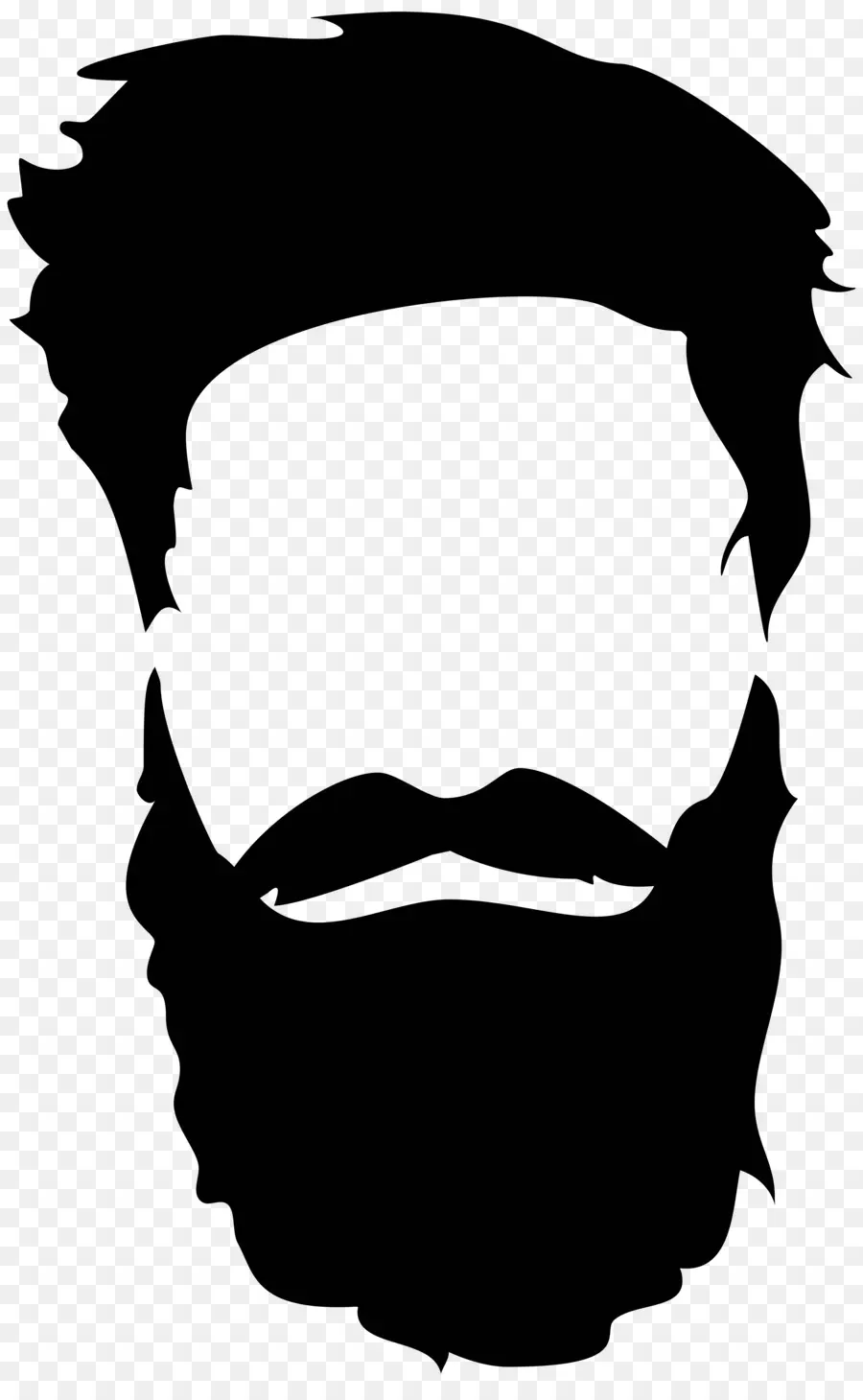 борода，силуэт PNG
