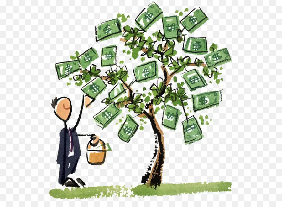 деньги，дерево PNG