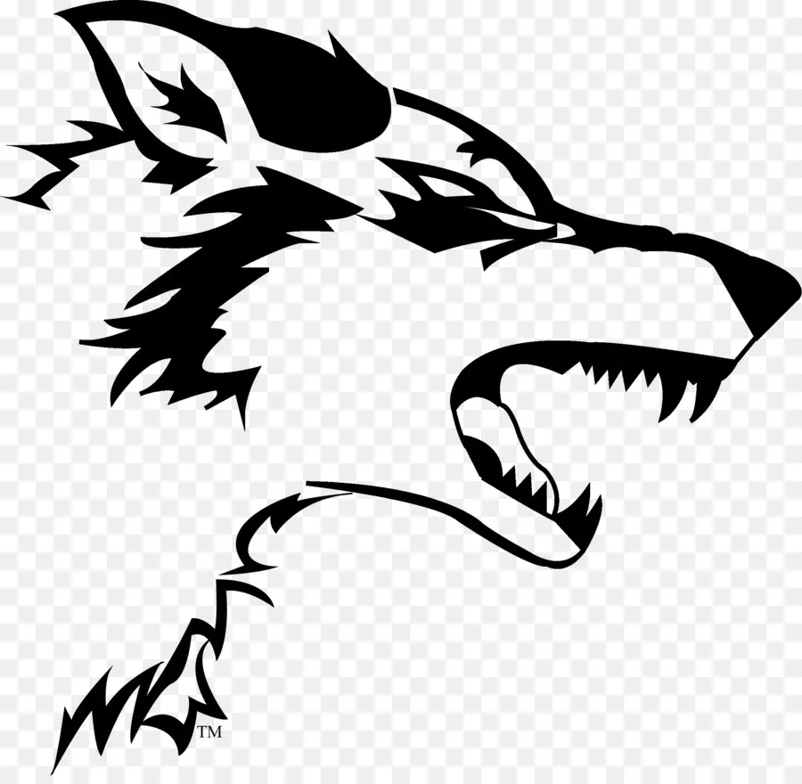 серый волк，логотип PNG