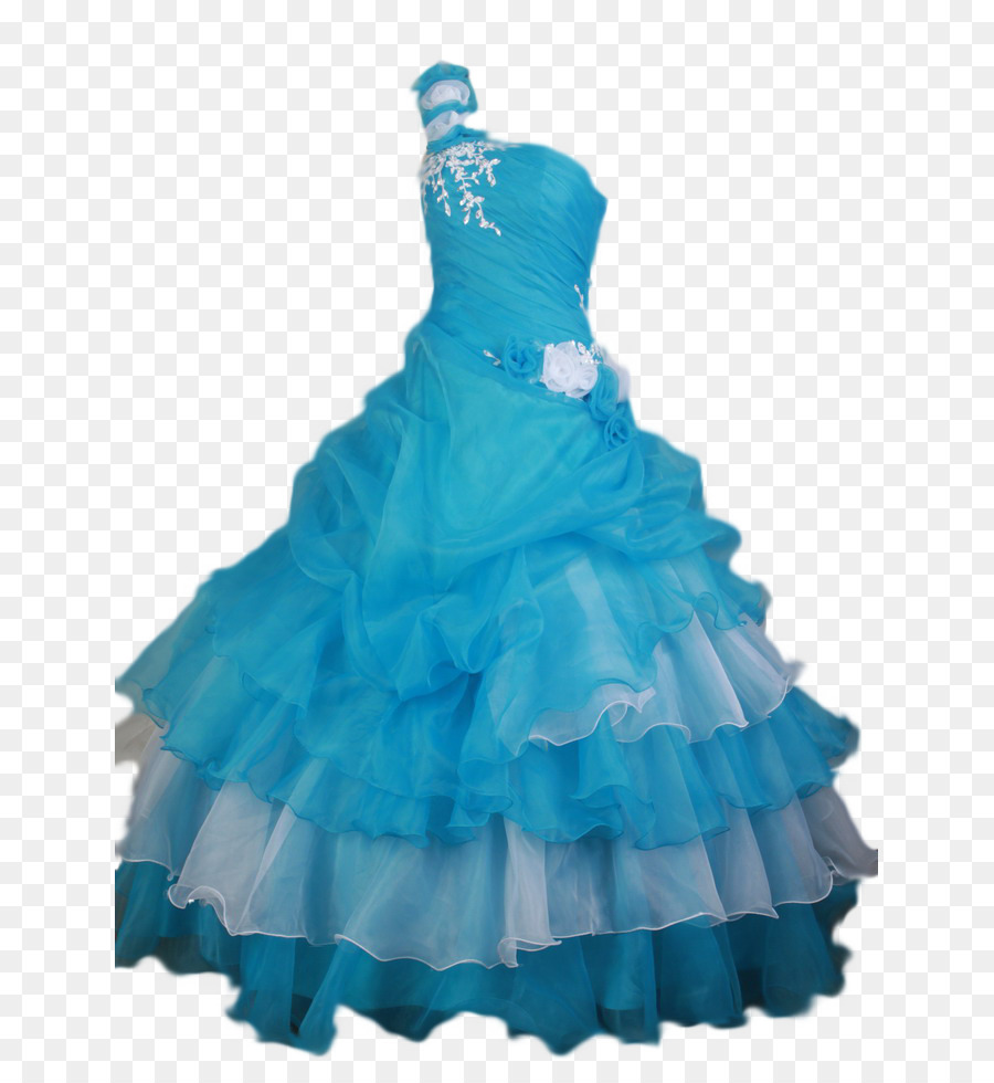 платье，синий PNG
